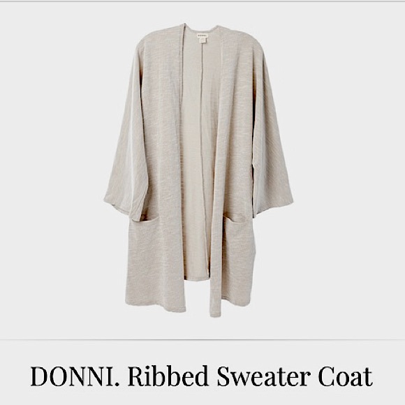 Donni. Ribbed Sweater Coat